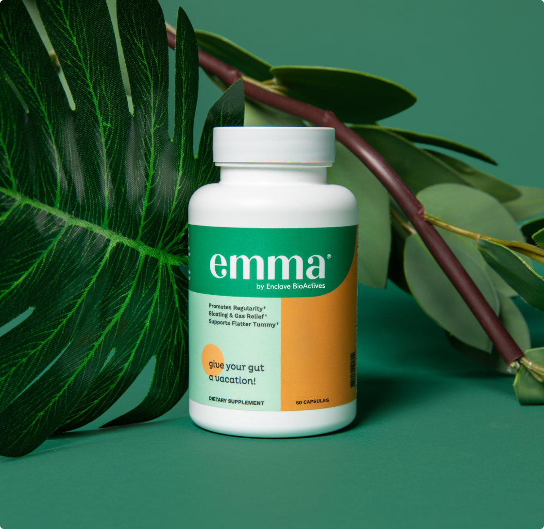 EmmaRelife official supplement bottle – natural digestive relief