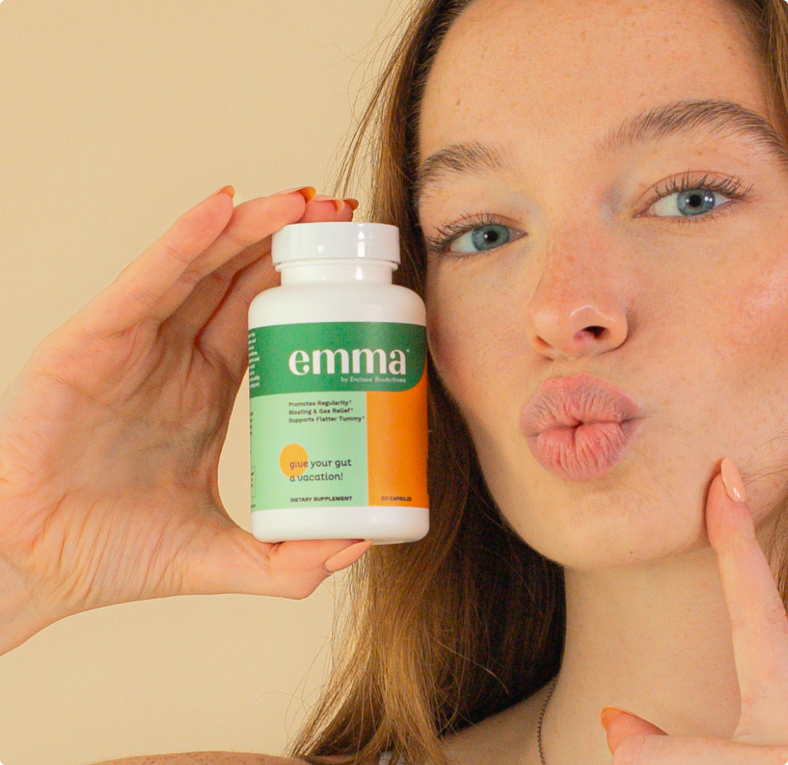 EmmaRelife natural digestive supplement close-up